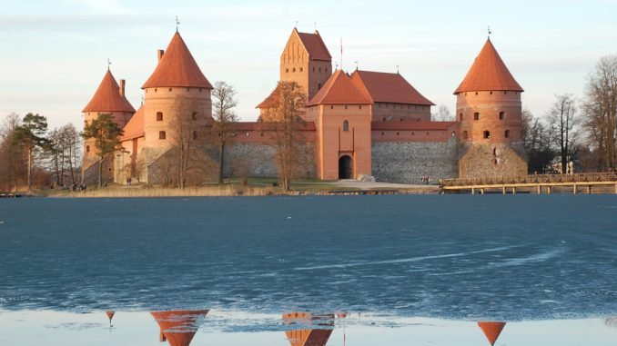 Trakai castle in winter