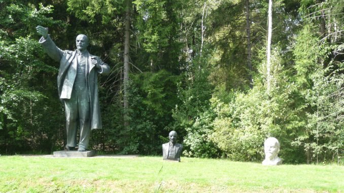 Grūto park. Lenin statue that stood in Vilnius