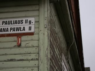 Bilingual signs in Šalčininkai