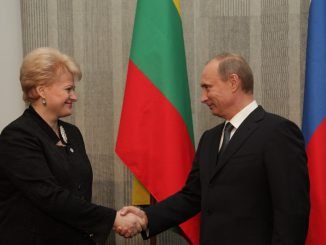 Dalia Grybauskaitė meets Vladimir Putin in 2010
