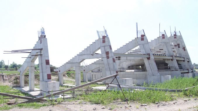 The abandoned construction site of what was to be the National Stadium