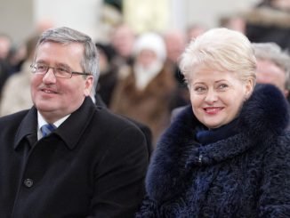 Polish President Bronislaw Komorowk and Dalia Grybauskaitė
