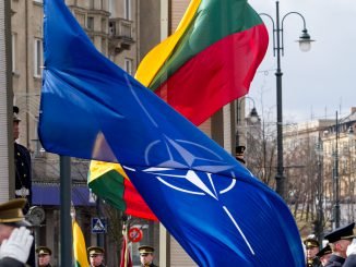 Lithuanian and NATO flags
