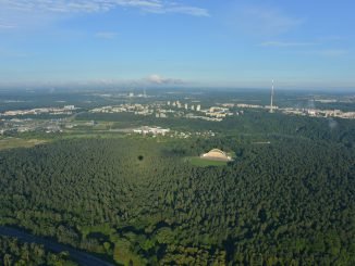 Vilnius from a hot air balloon