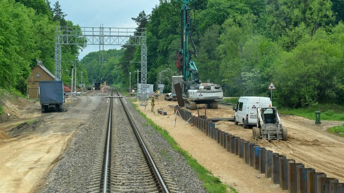 Rail Baltica" construction work in Lithuania