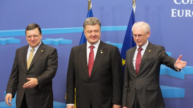 Jose Manuel Barroso, Petro Poroshenko, Herman Van Rompuy