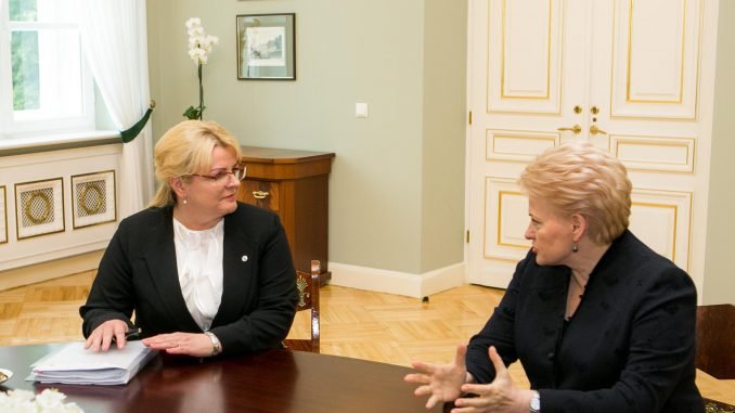 Algimanta Pabedinskienė and Dalia Grybauskaitė