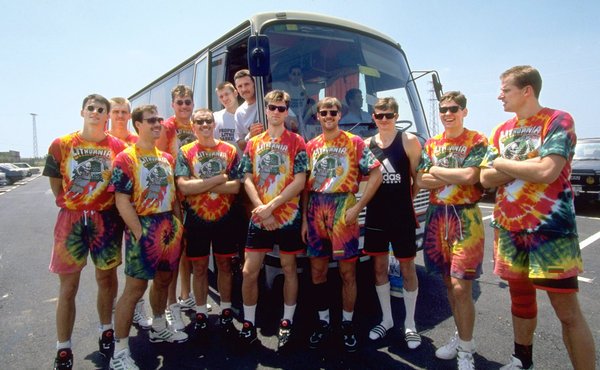 The 1992 Lithuanian national basketball team pictured in Barcelona. Photo courtesy of Lou Capozzola