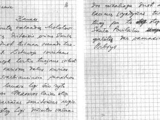 Letter from Lithuanian envoy in Moscow L. Natkevičius, 1940