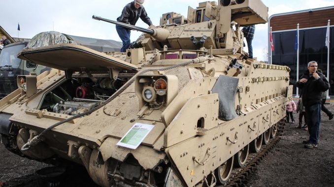 M2 Bradley at the open to publish viewing during the Iron Wolf 2014