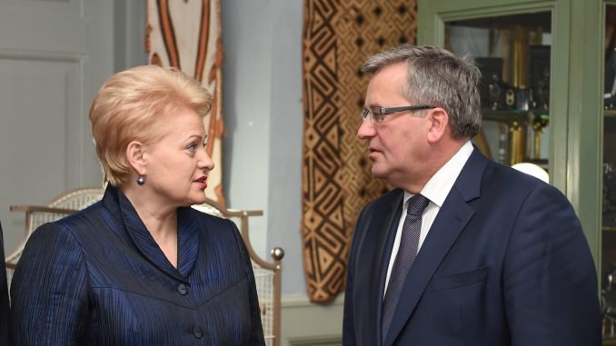 Dalia Grybauskaitė and Bronislaw Komorowski