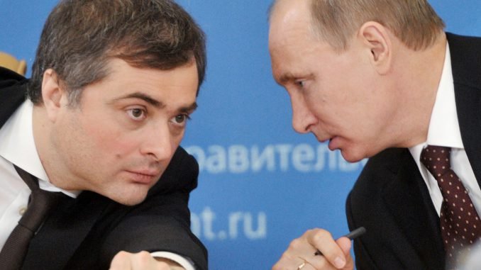 Vladislav Surkov and Vladimir Putin