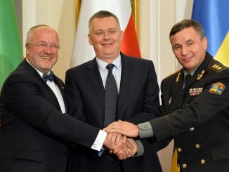 Lithuanian, Polish and Ukrainian defence ministers