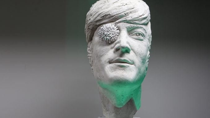 Plaster model for the John Lennon sculpture