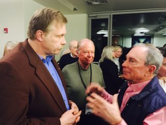 Lithuanian Honorary Consul Jonas Prunskis and Michael Bloomberg