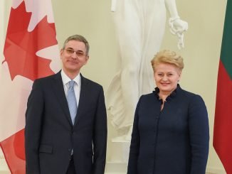 Presentation of credentials by Canada’s ambassador to Lithuania Alain Hausser. Official photos by Robertas Dačkus