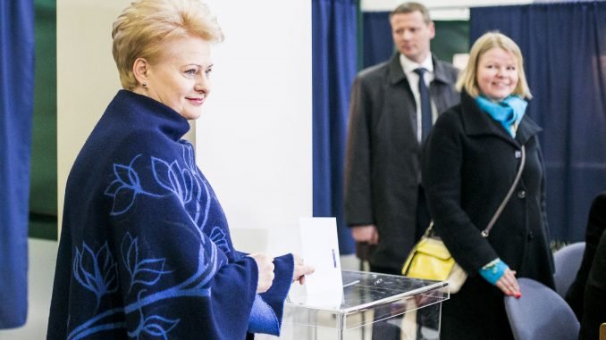 President Grybauskaitė used the opportunity to cast an early vote