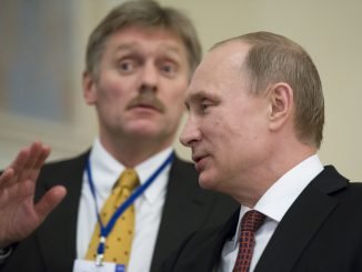Dmitry Peskov and Vladimir Putin