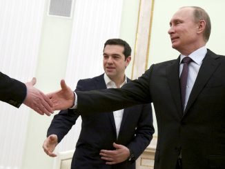Vladimir Putin and Greek PM Alexis Tsipras