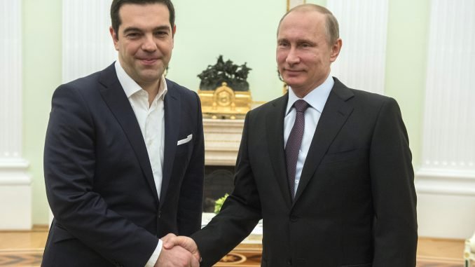 Alexis Tsipras and Vladimir Putin