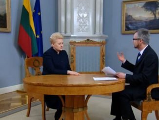 President Dalia Grybauskaitė interviewed by Gundars Reders. LTV screenshot