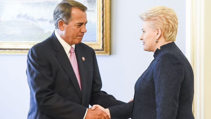 John Boehner and Dalia Grybauskaitė