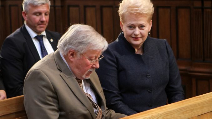 Vytautas Landsbergis and Dalia Grybauskaitė