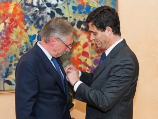 French Ambassador Jeantaud bestows the Legion of honour on Gediminas Kirkilas Photo Ludo Segers