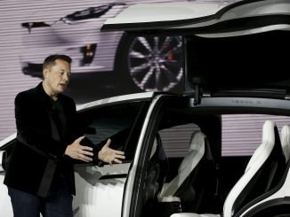 Elon Musk with the Tesla Model X