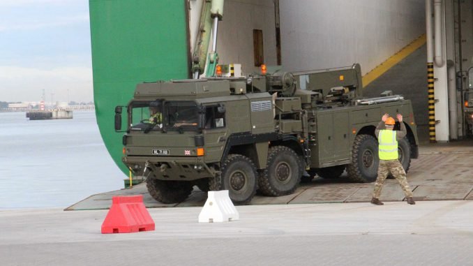 NATO military equipment shipped to Lithuania