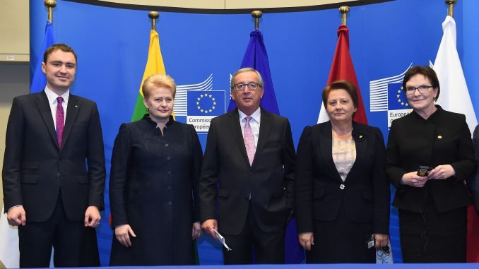 Taavi Roivas, Dalia Grybauskaitė, Jean-Claude Juncker,  Laimduota Straujuma, Ewa Kopacz