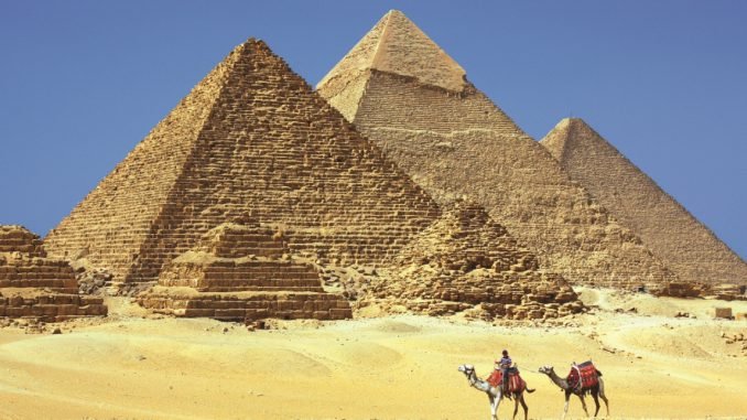 Pyramids in Giza, Egypt