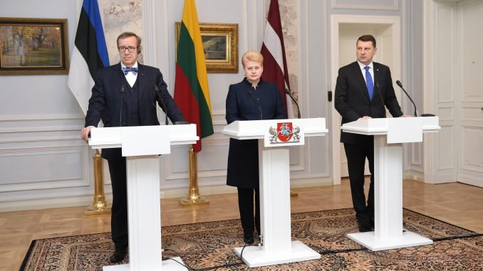 Baltic Presidents Toomas Hendrik Ilves, Dalia Grybauskaitė, Raimunds Vejuonis