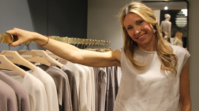 Inga Sataite in her Fabiana Filippi store at Birger Jarlsgatan 2 in Stockholm