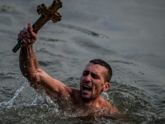 An Orthodox Christian with a cross