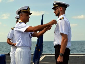 Lieutenant Captain Remigijus Zabiela awarded for service in EU naval operation