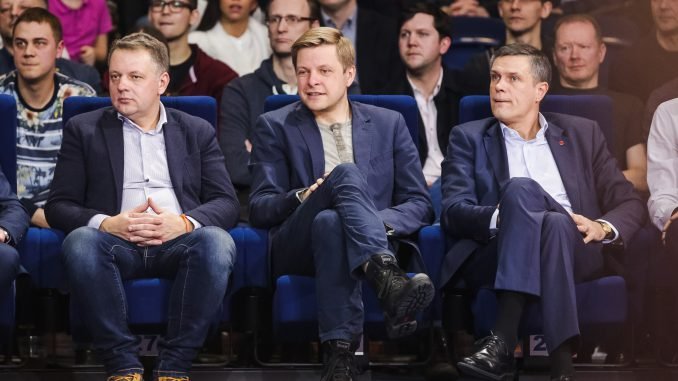 Liberal politicians Eligijus Masiulis, Remigijus Šimašius, Linas Kvedaravičius