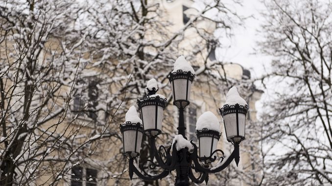 Spring Snow fall in Vilnius  © Ludo Segers @ The Lithuania Tribune