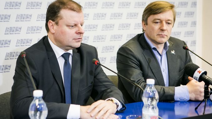Saulius Skvernelis and Peasant-Greens leader Ramūnas Karbauskis