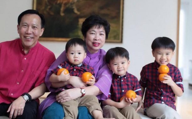 Andy Lim, Lithuania’s Honorary Consul in Singapore, with his family