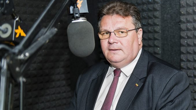 Foreign Minister Linas Linkevičius in Radio Liberty studio.   Photo © Ludo Segers @ The Lithuania Tribune