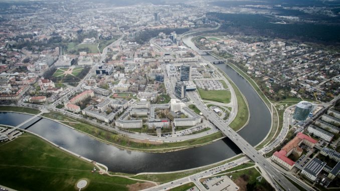 The river Neris in Vilnius