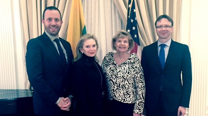 Honorary Consul Ronén Waisser Landau with Krista Bard (Hon Con in Philadelphia, PA), Ingrida Bublys (Hon Con in Ohio) and Rolandas Kriščiūnas, Ambassador of Lithuania to the United States of America and Mexico.