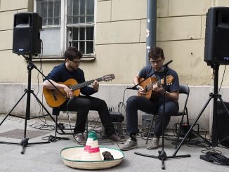 A big hat for big tips at the Street Musician Day in Vilnius  Photo © Ludo Segers @ The Lithuania Tribune