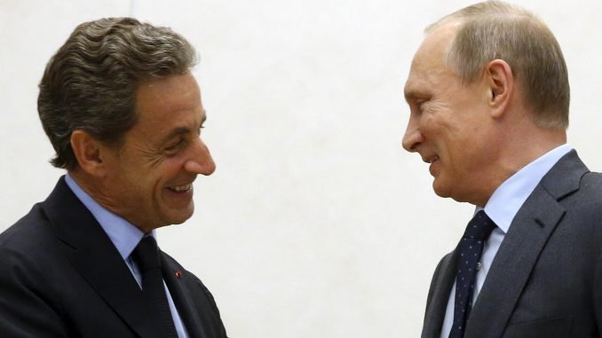 Nicolas Sarkozy and Vladimir Putin