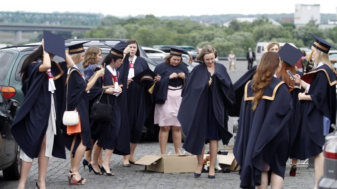 Students at the graduation