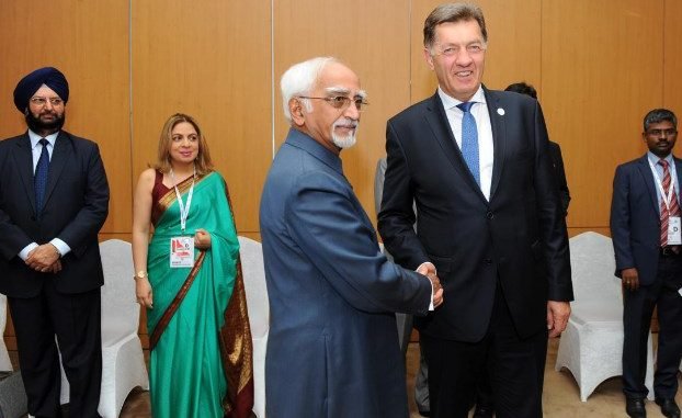 Vice President of India Mohammed Hamid Ansari and Prime Minister of Lithuania Algirdas Butkevičius