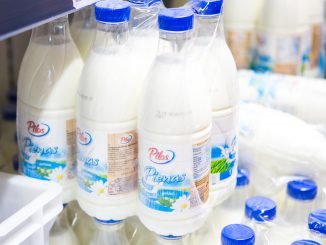 Milk in the the Lithuanian LIDL
