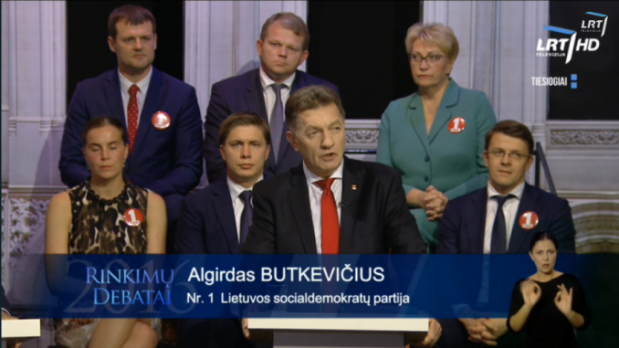 A. Butkevičius during TV debates