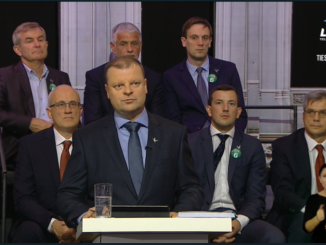 Saulius Skvernelis during the TV debates on economy